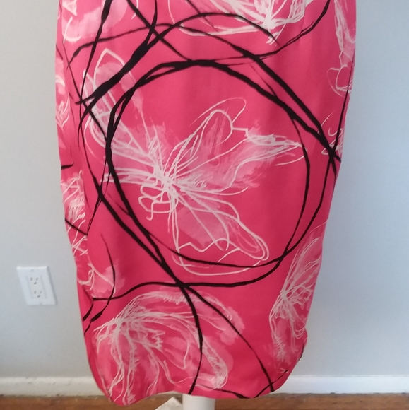 NWT Merona Pink and Black Halter Style Dress with Floral Design - Picture 5 of 13